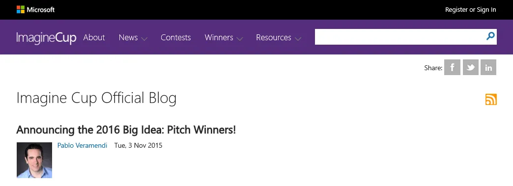 Journey Through 2016 Microsoft Imagine Cup: Big Idea Challenge (Part 1)